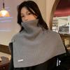 Knopf Schal Damen Herbst Winter Koreanischer Stil All-Match Warm Nackenschutz Oberbekleidung Schlitz Strickschal