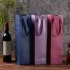 2Pcs Luxury Wine Gift Bags Reusable Liquor Tote Bag Reinforced Bottom Wedding Party Anniversary Champagne Wine Bag
