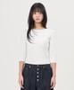 Pepeulli Boat Neck 3/4 Sleeve Tee (White)
