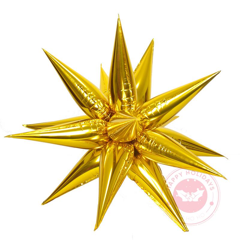 24inch Explosion Star Balloons Birthday Party Opening Ceremony Wedding Decoration Water Drop Cone Foil Balloons Party Supplies