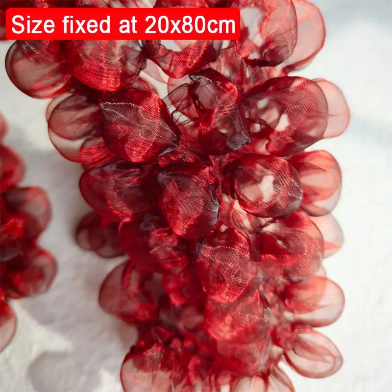 90x20cm Heat Setting Bubble Yarn Fabric Creative Laser Perspective 3D Organza Fabric for DIY Sew Fashion Wedding Dress Clothing