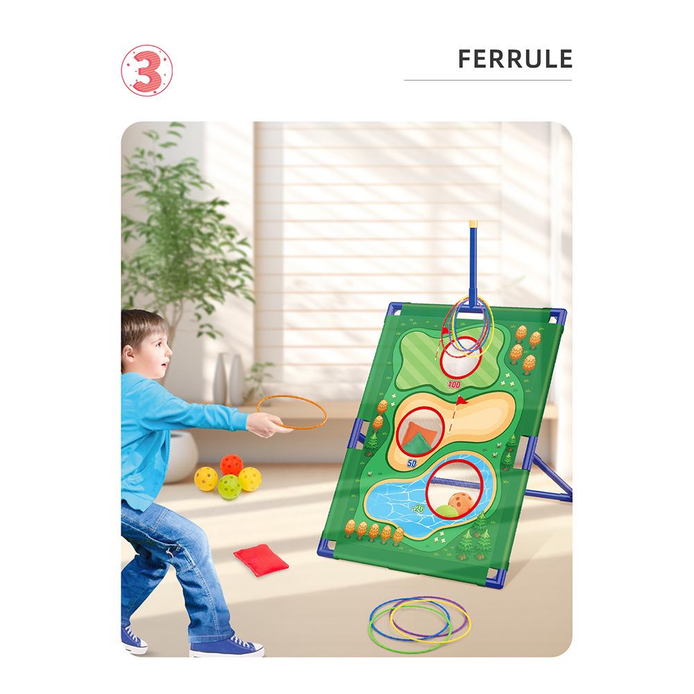 Cross-border Outdoor Boys’ 3-in-1 Golf Velcro Ball and Darts Sports Toy