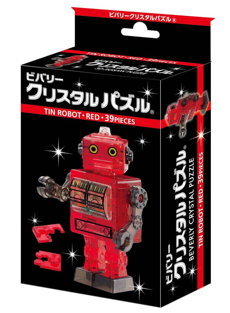 Crystal Puzzle Tin Robot Red 39-Piece