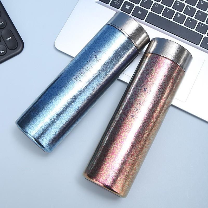 Premium Titanium Vacuum Insulated Travel Mug 500ml Leakproof Portable Water Bottle Office Outdoor Camping Gift