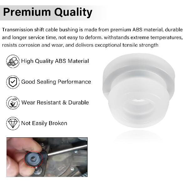 2 Pack 14055 Transmission Shift Cable Bushing, Automatic Transmission Cable Fix, Repair Kit for 1997-2013 Chrysler, Chevy, GMC, Dodge, Ford, Jeep,