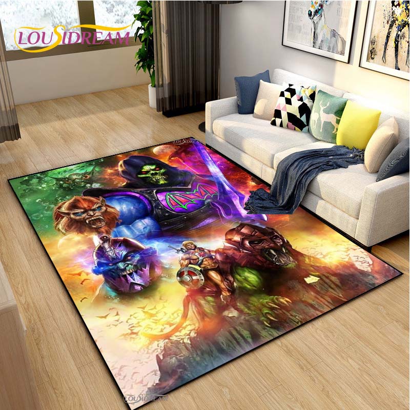 He-man meesters Cartoon Tapijt voor Woonkamer Slaapkamer Vloerkleed Keuken Kinderen Deur Antislip Vloermat Verjaardagscadeau Fotografie Requisieten Tapijt