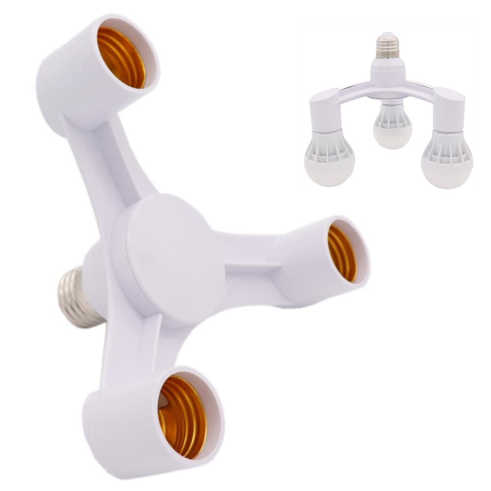 3 In 1 E27 To E27 Extended LED Bulb Socket Splitter Adapter Bracket, Suitable For Photography Studios, Kitchens, Restaurants