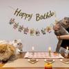 Paper Happy Birthday Banner Cute Animal Animal Birthday Banner Pet Theme Banner  Baby Shower