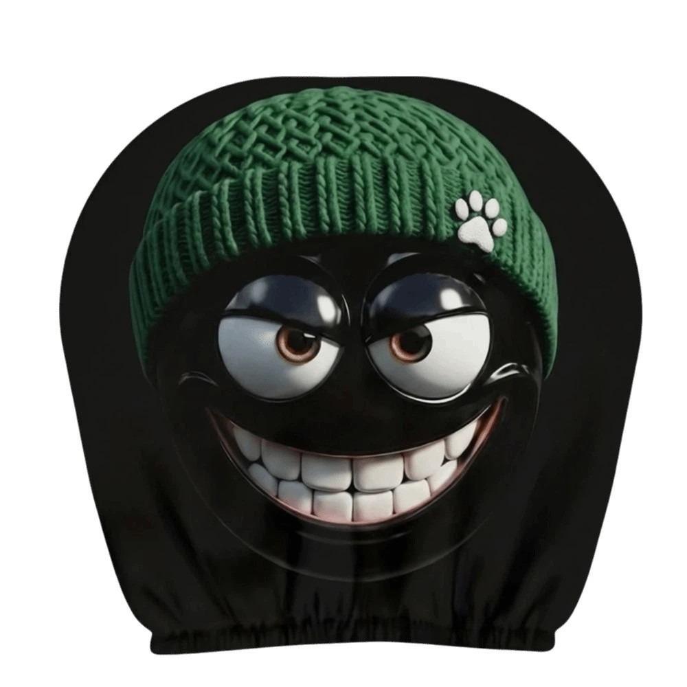 2PCS Cartoon Car Headrest Covers Exaggerated Car Seat Headcover Halloween Christmas Holiday