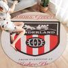 Sunderland Association Football Club Round Area Rug,Carpet Rug for Living Room Bedroom Sofa Playroom Decor,Non-slip Floor Mat