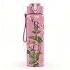1PC Rose Flower Sketch Art 750ml sports water bottle leakproof straw lid outdoor office home