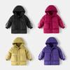 Cappotto Imbottito con Cappuccio a Metà Lunghezza Spesso per Bambini Unisex Casual Invernale