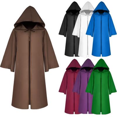 Halloween Medieval Grim Reaper Cloak: Hooded Cosplay Costume for Kids & Adults