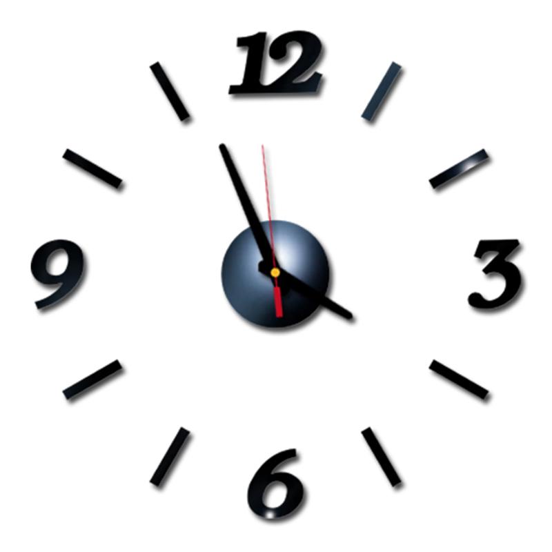 Wanduhr Rahmenlos Digitale Wanduhren DIY Acryl Wandaufkleber Quarz Leise Uhr für Zuhause Büro Wanddeko Horloge Murale