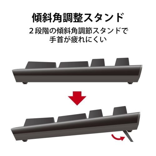 ELECOM Keyboard Wireless (Receiver Included) Premium Membrane Full Keyboard 10 Million Times Durable Black TK-FDM088TBK