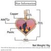 Personalized Men's Heart Pendant: European & American Hip Hop Necklace with Zircon-Embellished Photo Frame