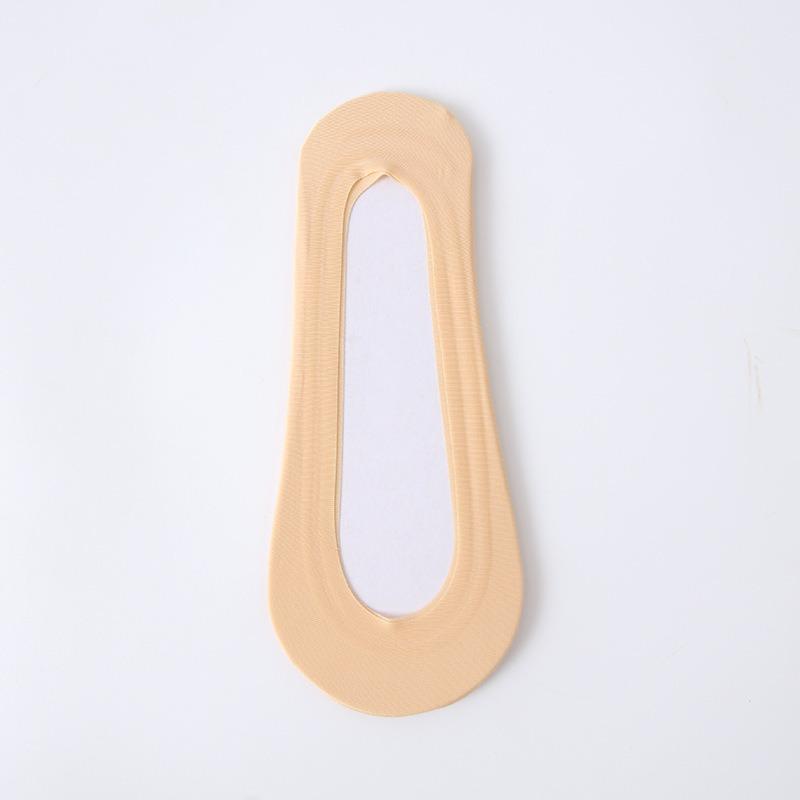 5 Pairs of Women's Summer Thin Style Ice Silk Solid Color Light Mouth Invisible Socks