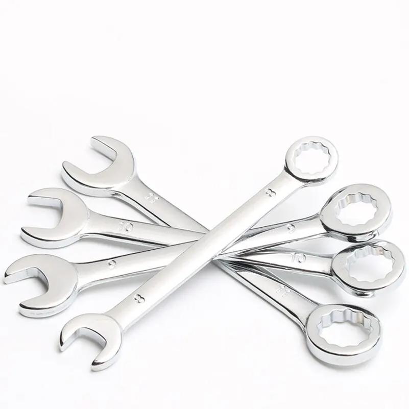 10-Piece Mini Metric Spanner Set – 4-11mm Wrench Opening, Blue, Explosion-Proof, Key Ring-Attached Pocket Hand Tools