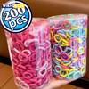 200pz Elastici Colorati Vivaci per Capelli per Bambine e Donne - Piccoli Elastici di Gomma per Code di Cavallo per Acconciature alla Moda e Quotidiane