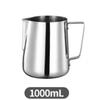 350/600/1000ml Milk Jugs Fashion Stainless Steel Milk Craft Milk Frothing Pitcher Coffee Latte Frothing Art Jug Mug Cup