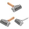 Stainless Steel Pizza Cutter With Wooden Handle Six Wheel For Home Cooking And Gift Use