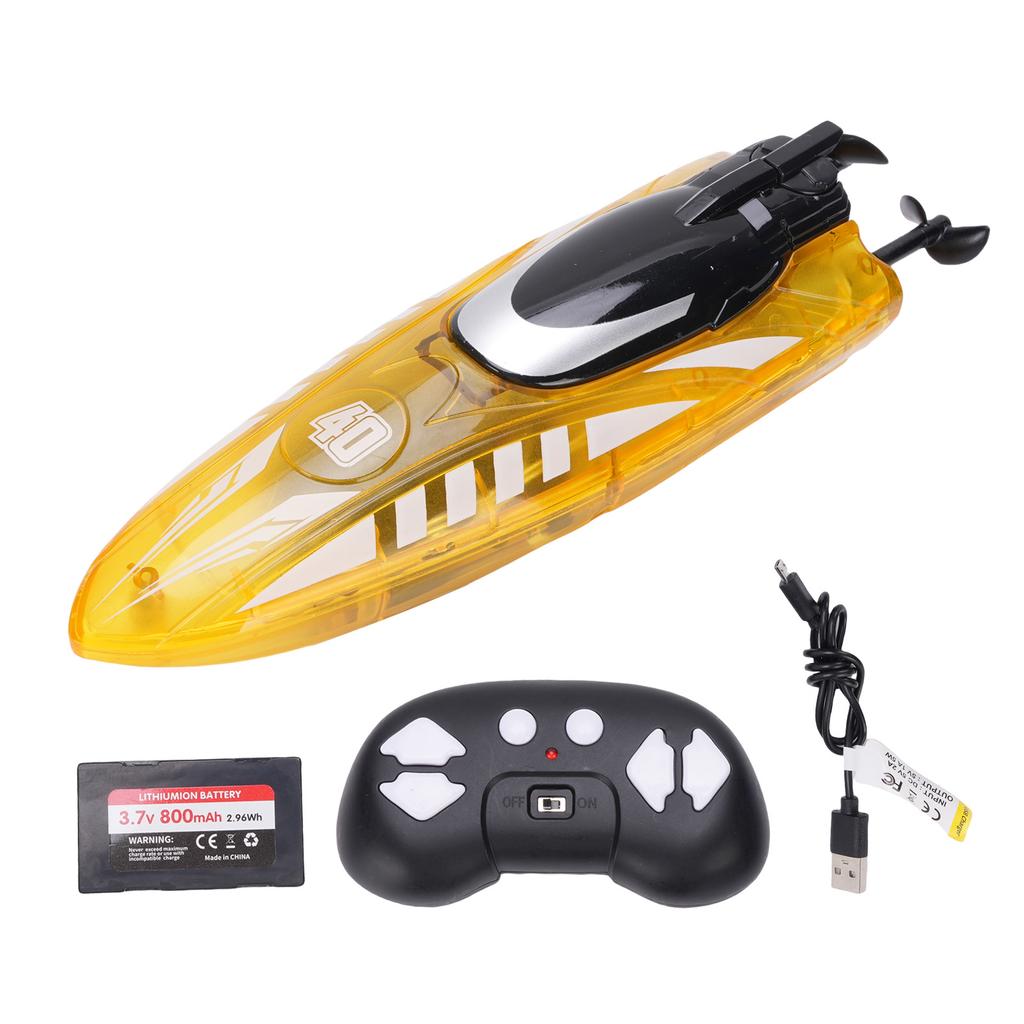 RC Boat Double Sided Driving Watertight Motor Remote Control Stunt Racing Boat with Light for Toy