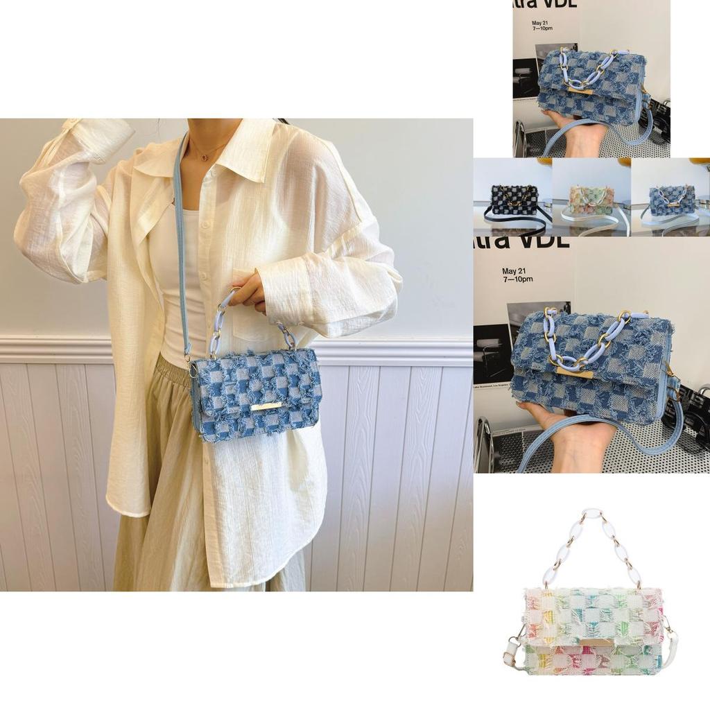 Fashionable Medium-sized Canvas Handbag With Unique Stitching And Tassel Features