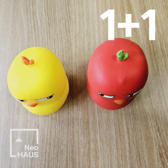 Неохаус Ваби (желтый) и Фиби (красный) кукла-мяч для снятия стресса игрушка на руку — фото 7