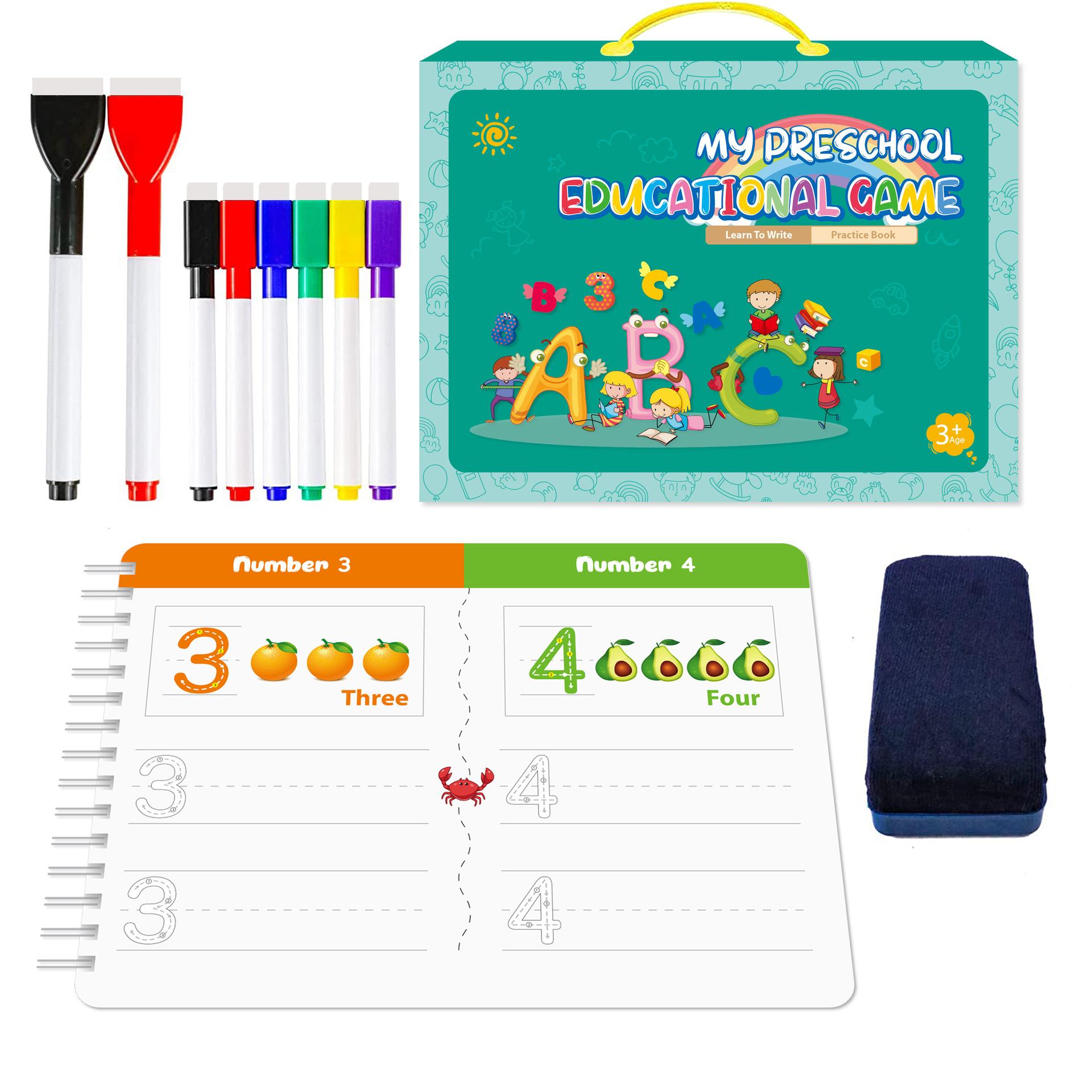 

Handwriting Practice Book Montessori Pen Control Training Number Letter Tracing Workbook Preschool Learning Learn To Write Educa