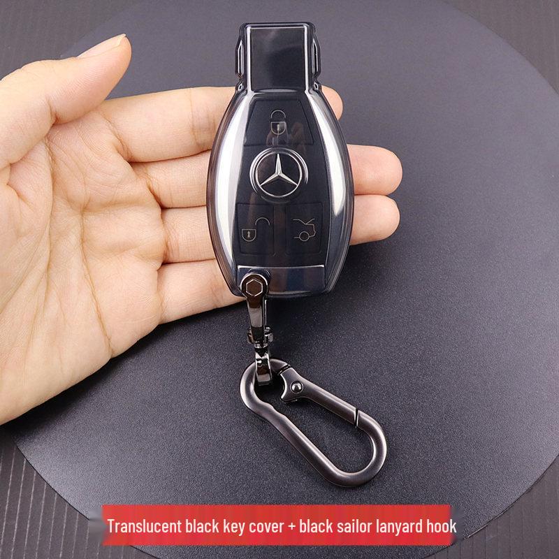 Transparent Full Coverage Key Case for Mercedes-Benz: GLC260, C200L, GLA, GLE320, GLS400, CLA