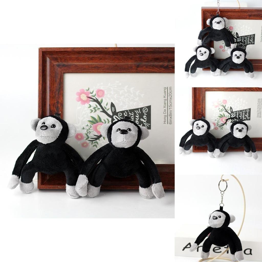 Plush Little Charming Monkey Keychain Soft Toy Black 12cm Gorilla