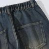 Men's Retro Loose Straight Wide-Leg Washed Denim Jeans