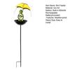 Solar Bird Feeder Stake Outdoor Garden Patio Yard Holding Umbrella Frog Fox Snowman Turtle Bird Bath Watering Station Feeding Device with Light