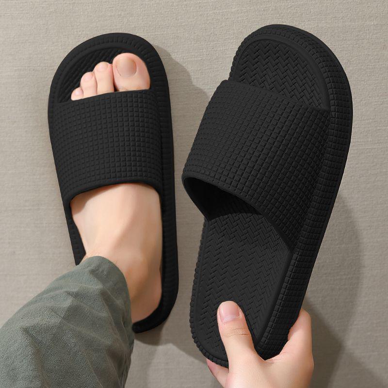 Men's Odor-Resistant Non-Slip Thick-Soled Slippers for Indoor/Outdoor Summer Use