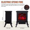 70W/750W/1500W Elektrický krbový ohřívač ventilátor kamna polena plamenový efekt římsa časovač PTC keramický ohřívač