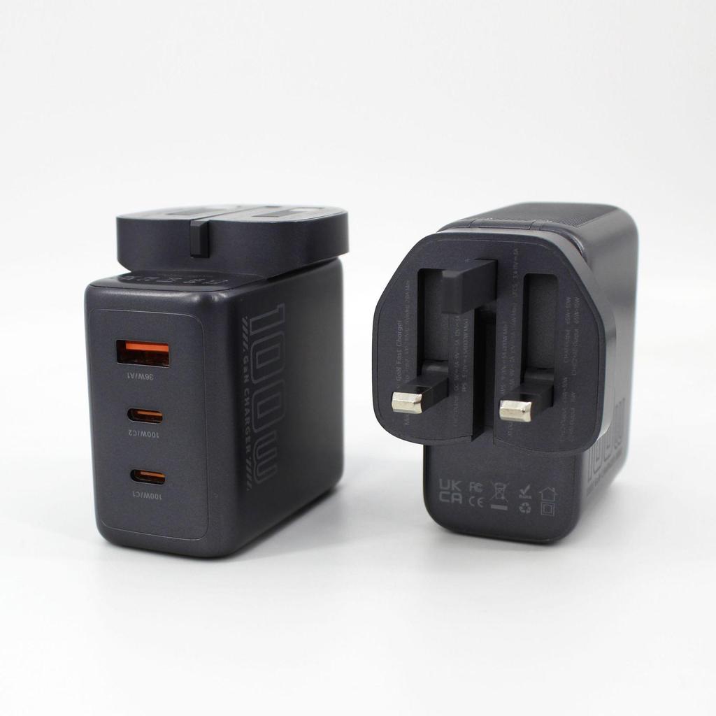 AI 100W Gallium Nitride Multi-Port Fast Charger for Laptops, Tablets, and Phones