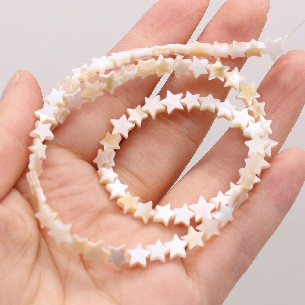 The Mother of Pearl Shell Pětihvězdičkový tvar Distanční korálky pro výrobu šperků Náhrdelník Náhrdelník Náušnice doplněk