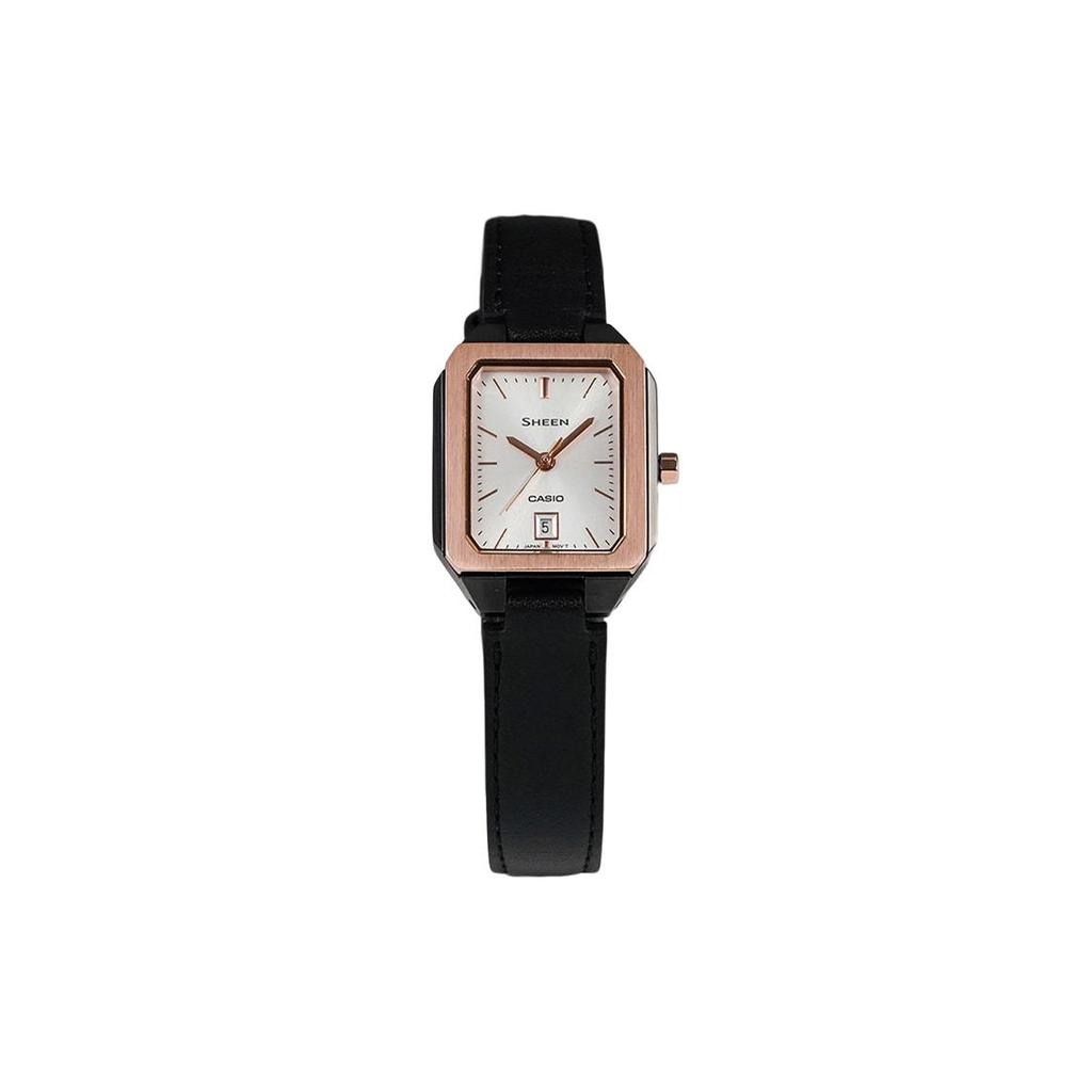 Casio SHE4555 Galaxy Star Box 50m Water Resistant Quartz Movement Genuine Leather Strap Watch SHE-4555GBL-7AUPRC