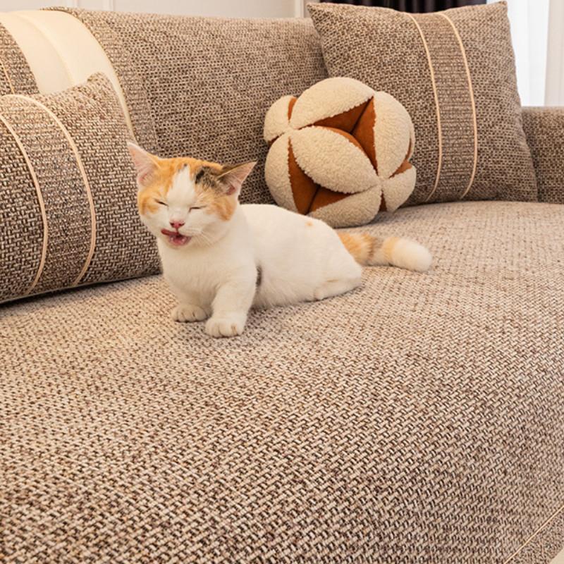 1 Stück Chenille Sofa Kissen Ganzjahres Universal Rutschfest Katzenkratzfest Sofa Abdeckung Staubdicht Maschinenwaschbar Sitzkissen