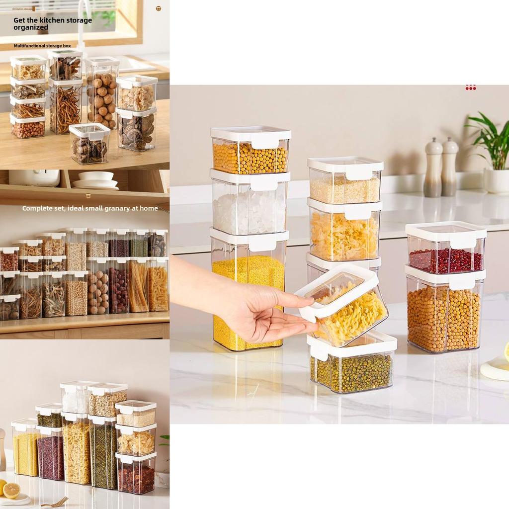 Kitchen Sealing Storage Container With Transparent Pet Material For Food Organization And Freshness