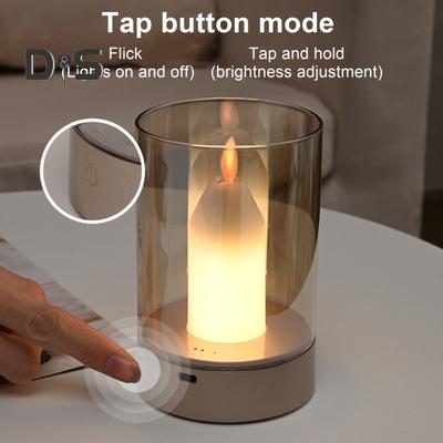 LED Night Light with Gesture Control Soft Glow Flicker Free Motion Sensor Technology Bedside Lamp Simulation Candle Decor