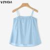 VONDA Women Strap Sleeveless Elastic Back Tank Tops Casual Camisole