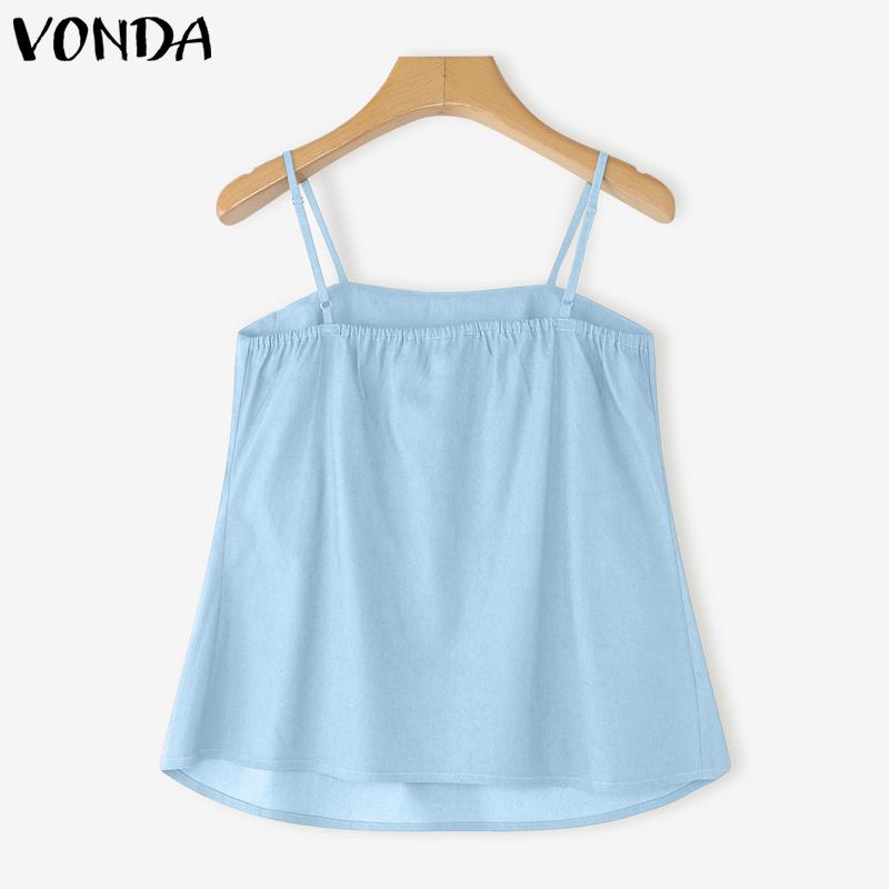 VONDA Women Strap Sleeveless Elastic Back Tank Tops Casual Camisole