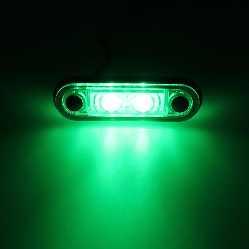 10pcs 12/24V Waterproof LED Side Marker Lights Clearance Rear Tail Brake Indicator Turn Signal Lamps Truck Trailer Tractor Van