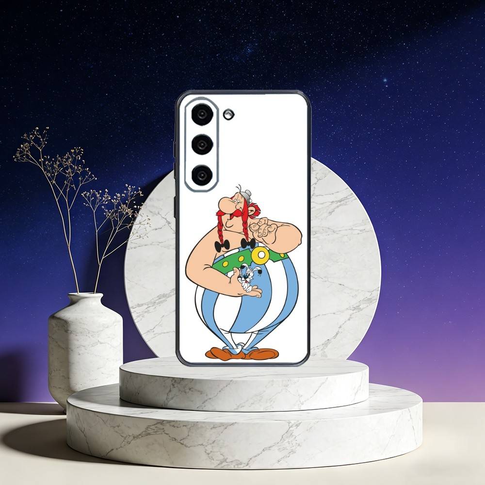 A-Asterix C-Cartoon O-Obelix Phone Case For Samsung Galaxy A73,A72,A71,A70,A53,A52,A51,Others Soft Black Cover