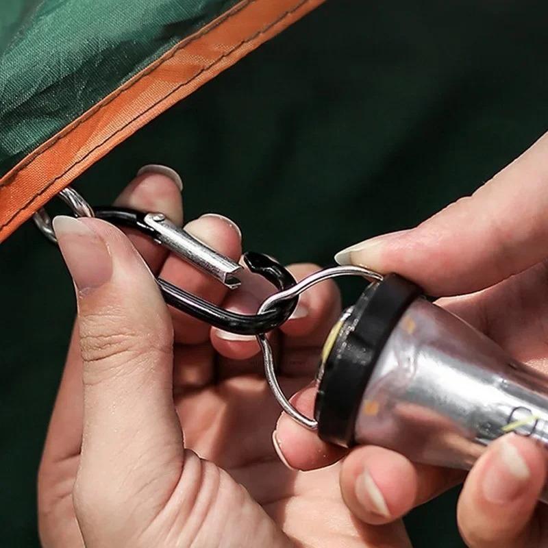1pc Strong Magnetic Carabiner Keychain Camping Snap Clip D Type Lock Buckle Outdoor Tent Canopy Hanging Buckle Hook Clasps