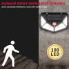 100LED Solar Wall Lamp Outdoor Waterproof PIR Motion Sensor Solar Powered Garden Street Decorative Light Solar Led Light Outdoor