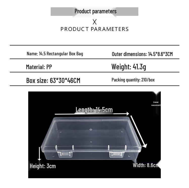 Cutie de depozitare și afișare pentru feronerie din plastic transparent