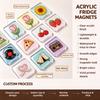 Custom Printed Magnetic Refrigerator Souvenir Gift Custom Shape Logo Print High-definition Transparent Acrylic Fridge Magnet