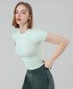 XEXYMIX Zero Slick Seamless Side Shirring Short Sleeve Mint Dew Xfk2Ts1009